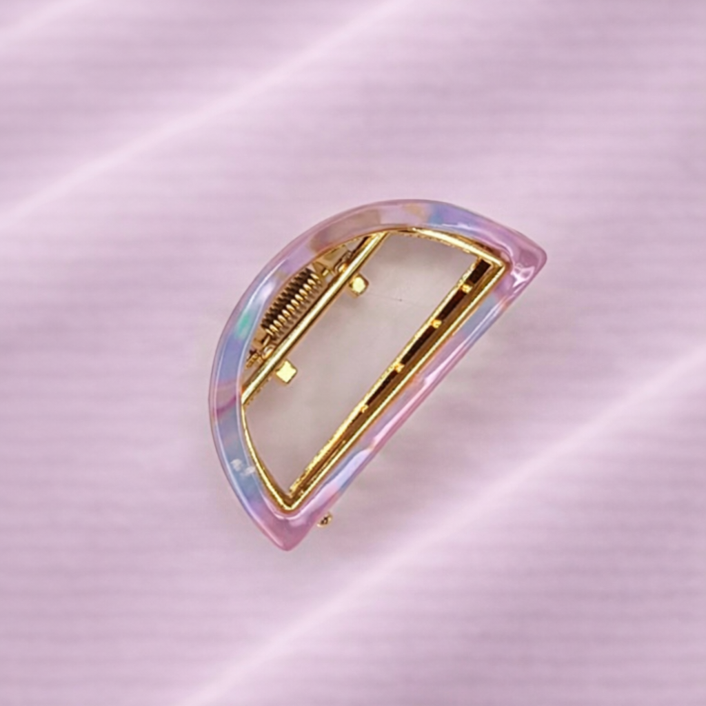 Skřipec do vlasů MINYA růžový mramor5